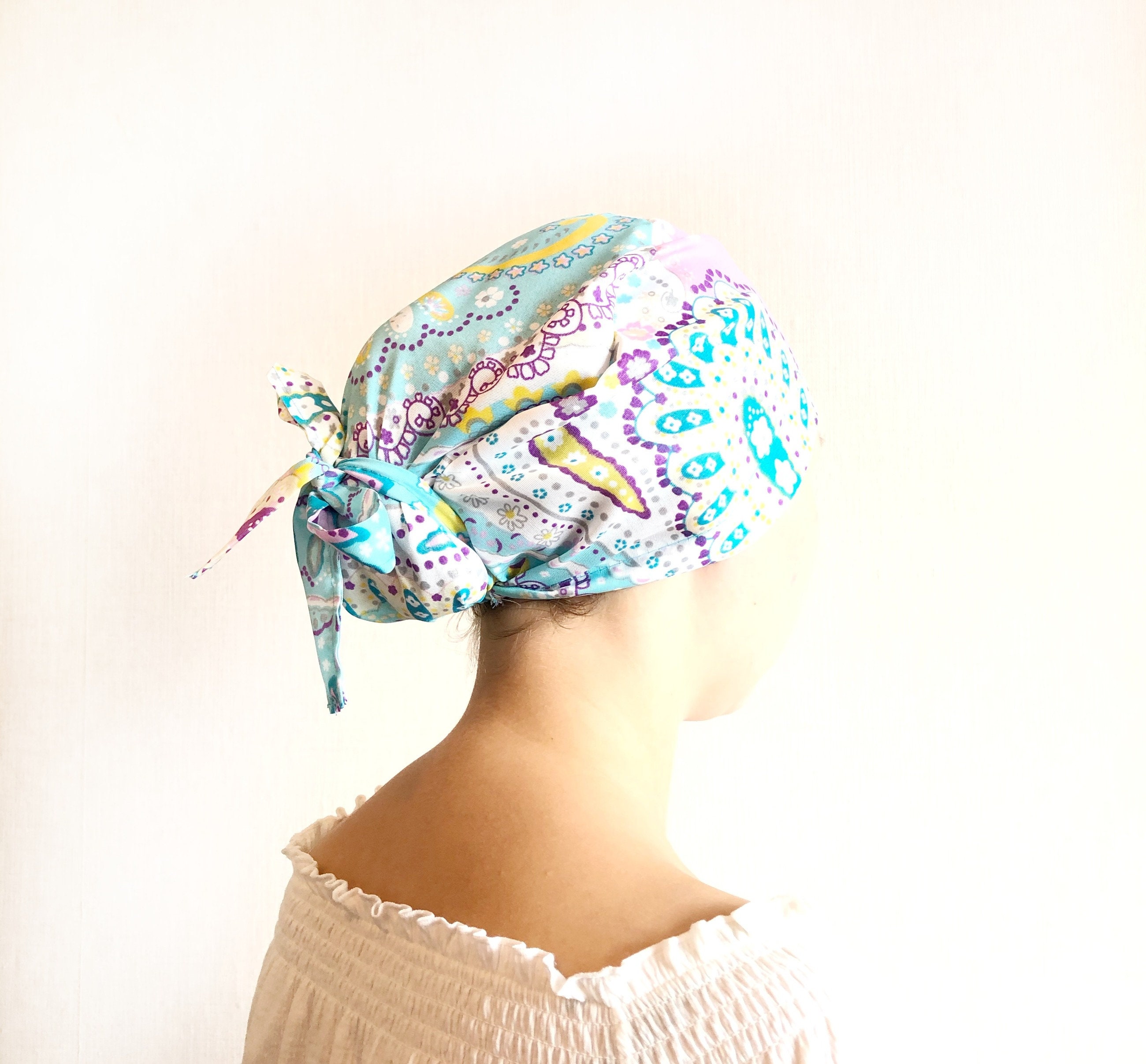 Sewing pattern Scrub Cap Ponytail pdf scrub caps for women | Etsy