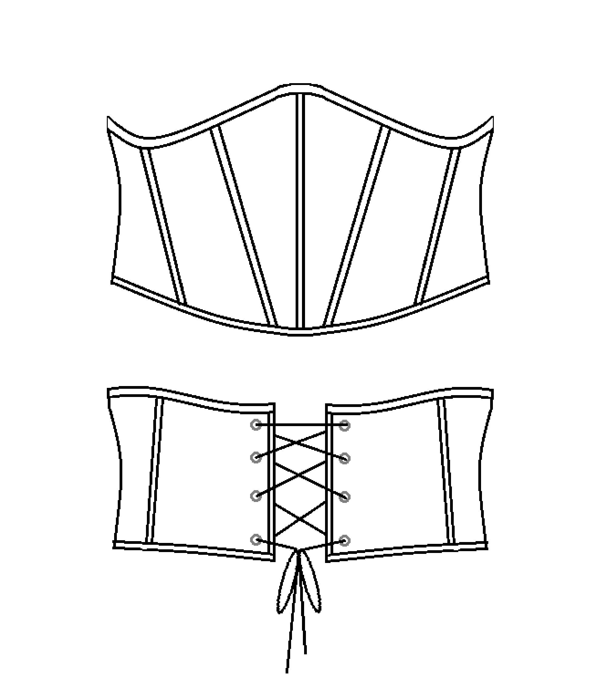 Corset pattern corset belt underbust pattern Adele cosplay Etsy