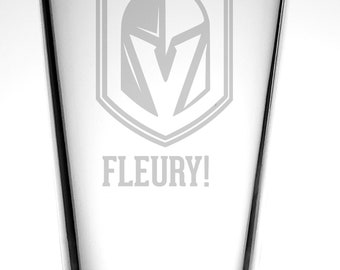 Vegas Golden Knights pint glass-Golden Knights pint glasses-Los Vegas Hockey Team-Hockey Fan-Custom Pint Glass-Personalized-Gift under 20