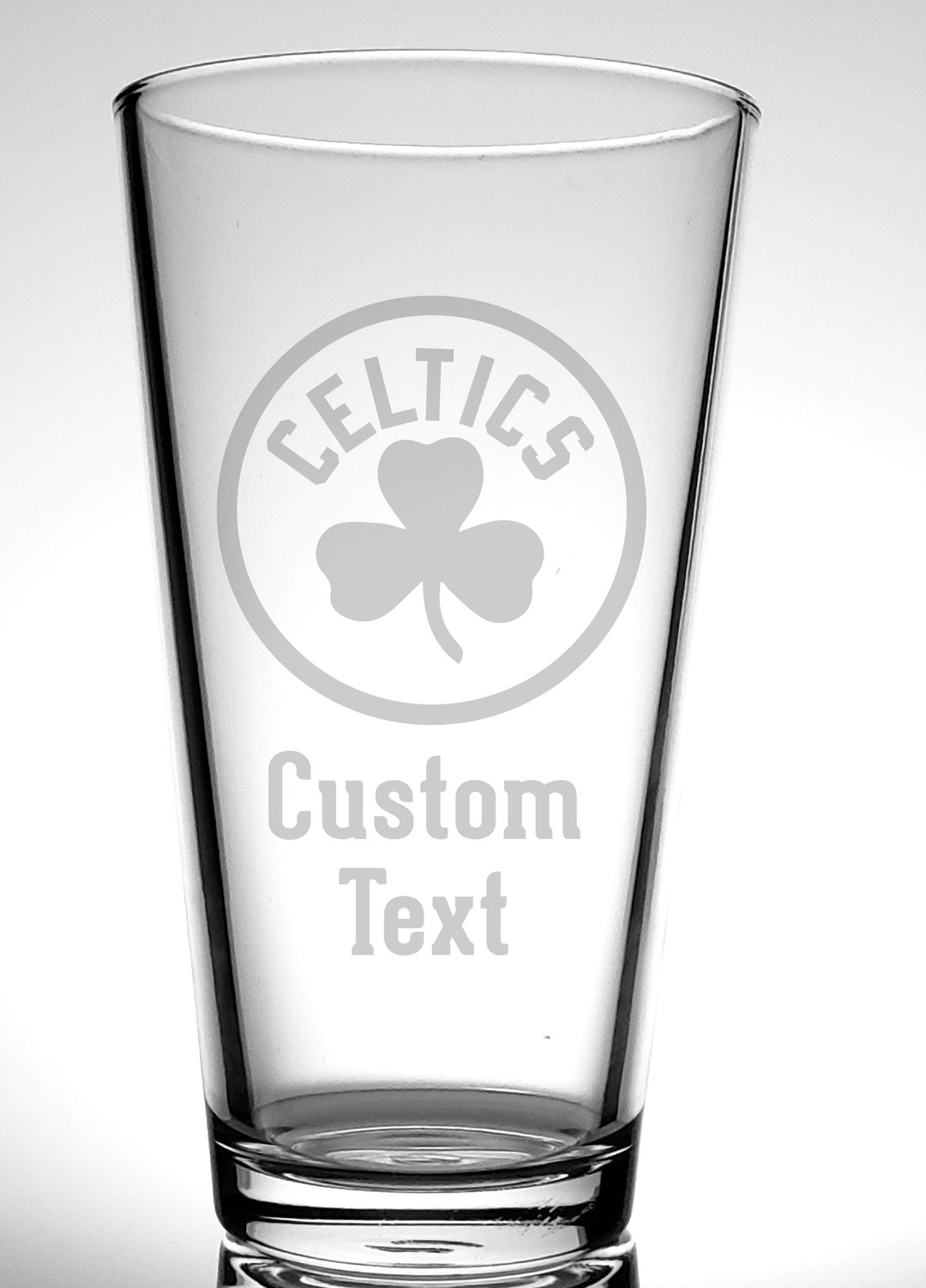Boston Celtics Pint Glassespersonalize Basketball Pintnba Etsy