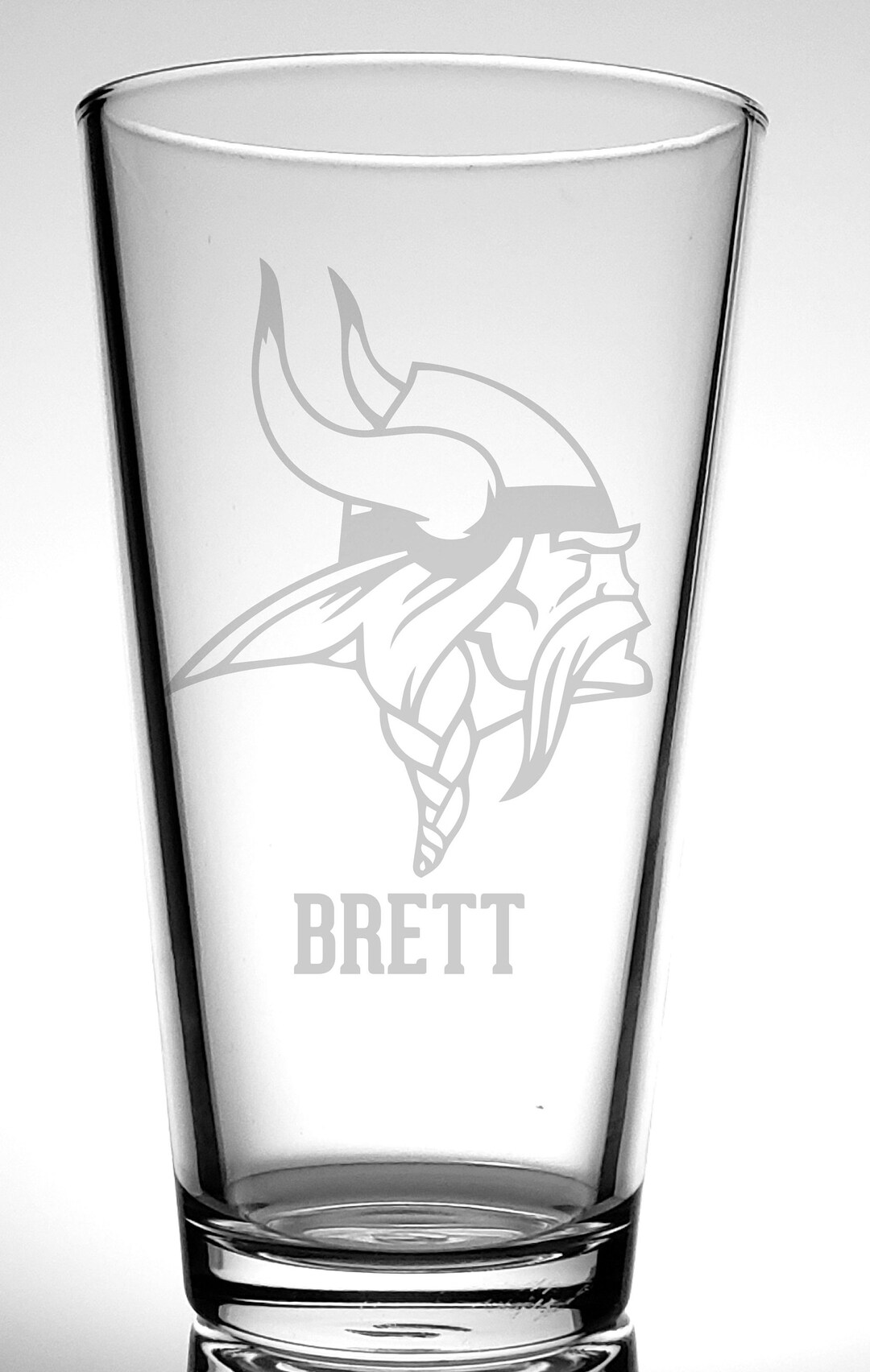 Minnesota Vikings Custom Pint Glassyour Textpersonalizedviking