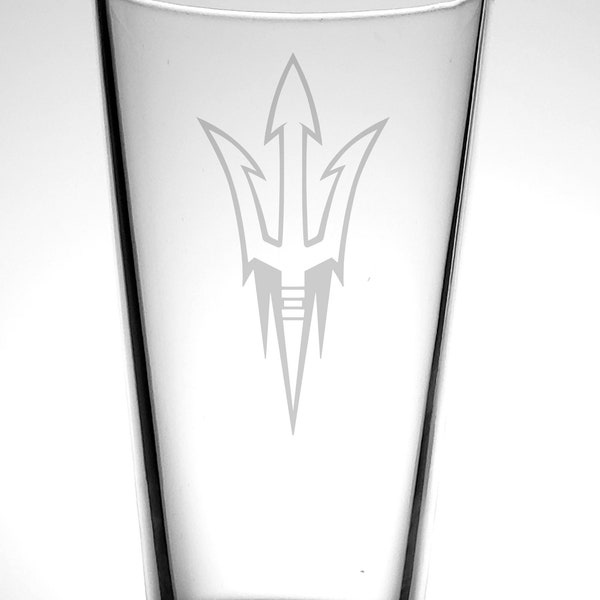 Arizona State University Pint Glass-ASU Pint Glass-College Football Baseball-Custom Glass-College Gift-Personalized Gift-Alumni Gift