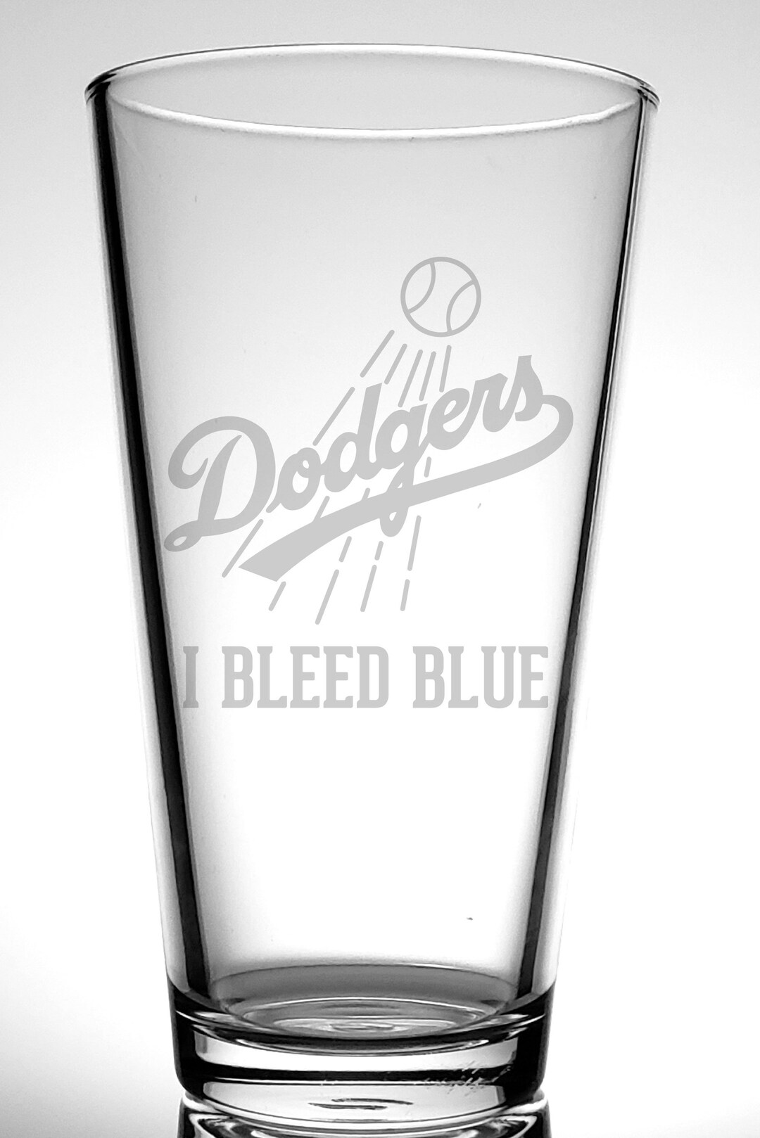 LA Dodgers Custom Pint Glasspersonalized Beer Pintbaseball Gift for