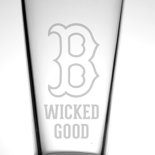 Boston Red Soxs Pint Glassesmlb Beer Pintfather's Day Etsy