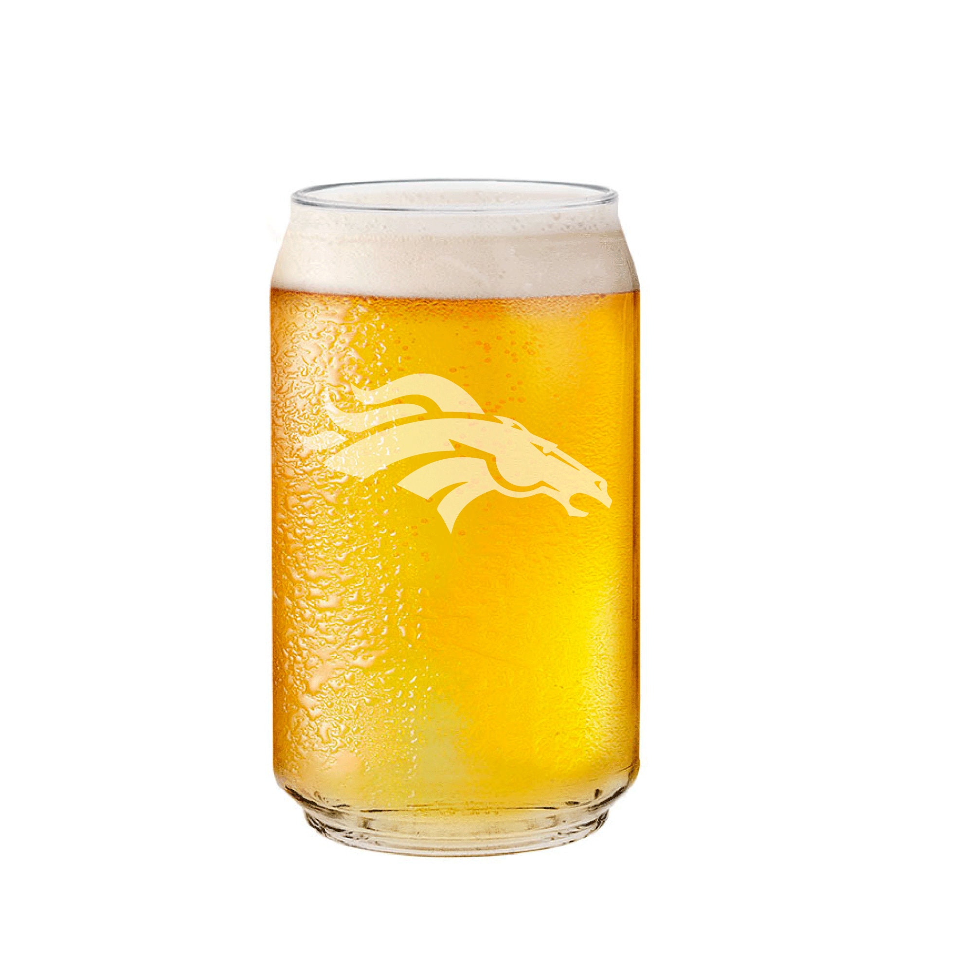 Denver Bronco Beer Can GlassCustom GiftPersonalizedBroncos Etsy