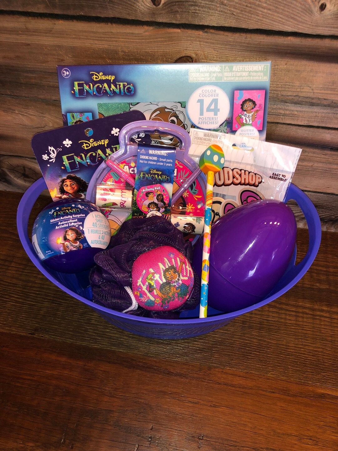 Girls Disney Encanto Filled & Personalized Easter Basket Prefilled Girls Easter Basket