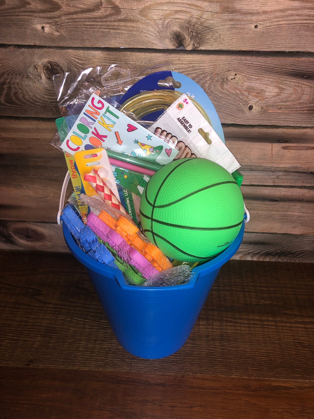 10 Piece Filled Kids Sand Bucket Easter Basket Dinosaur Unicorn Filled