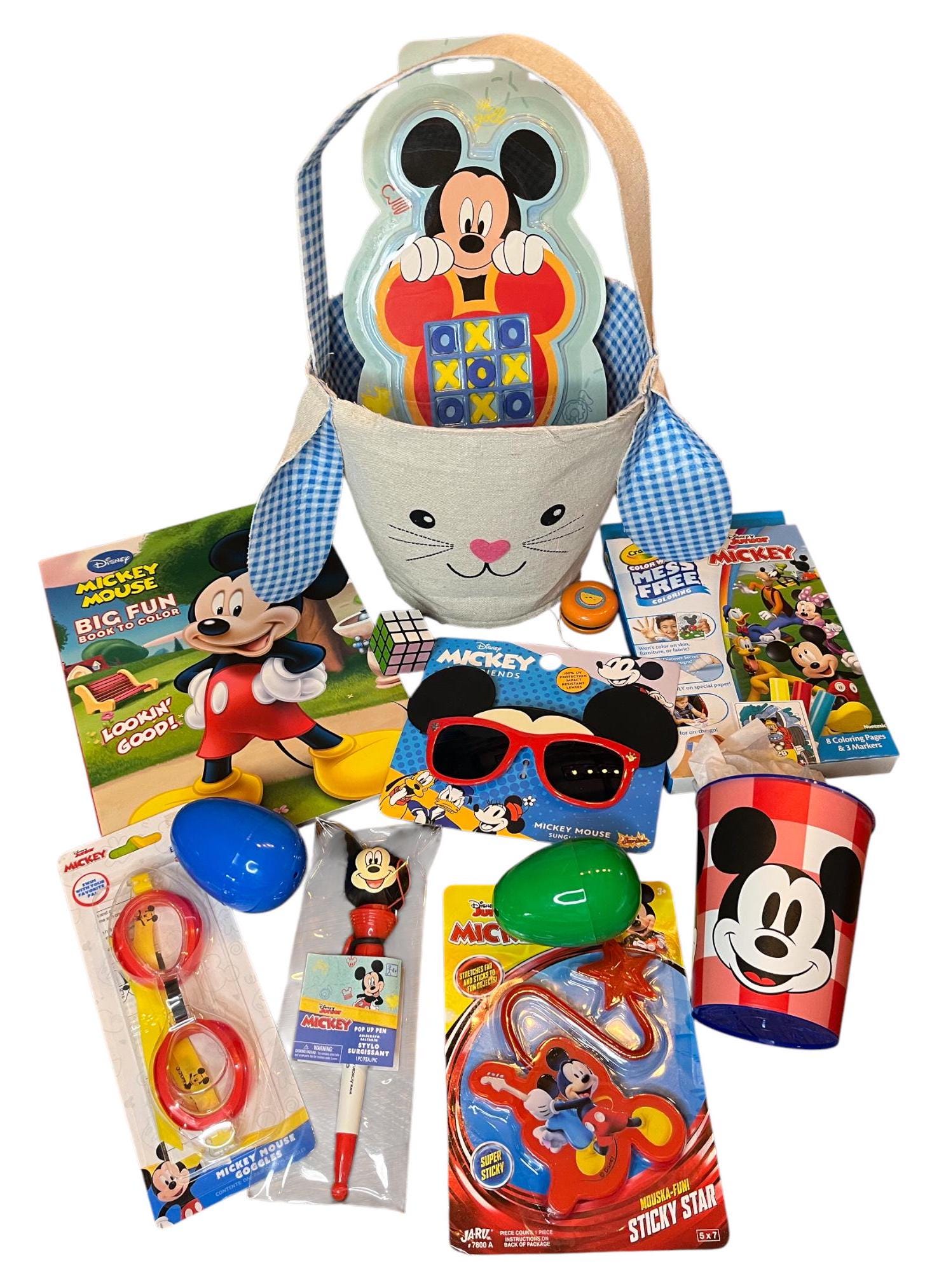 Personalized Mickey Mouse Easter Basket, Prefilled Bunny Gift - Etsy