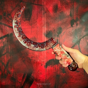 Horror Sickle | Plastic Halloween Prop [MADE TO ORDER]