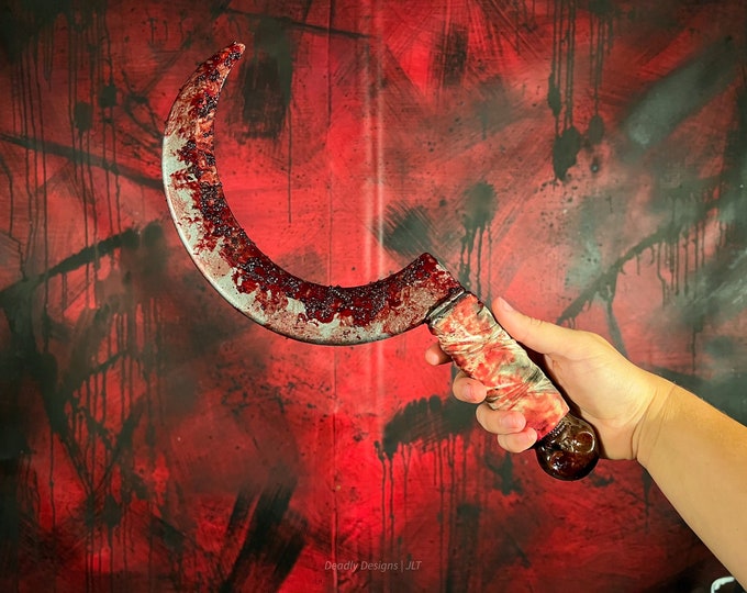 Horror Sickle | Plastic Halloween Prop [MADE TO ORDER] - Etsy