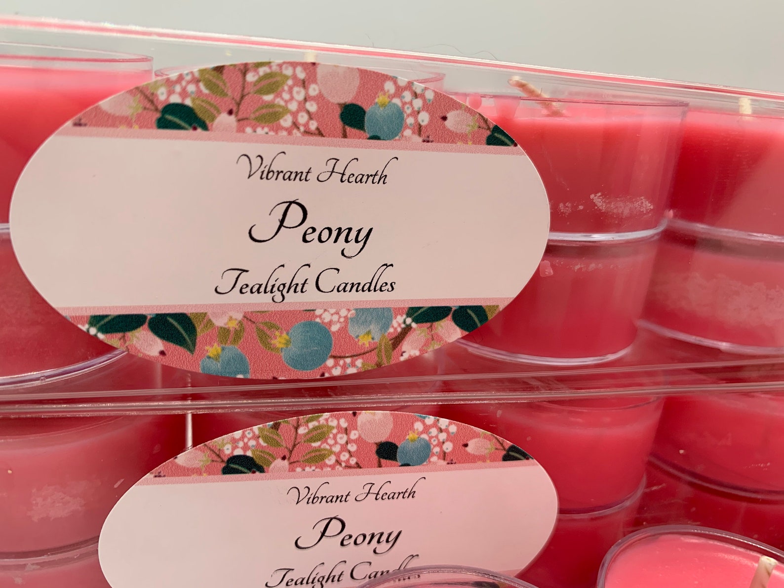 Peony Tealight Candles Scented Tealight Candles Soy Tealight Etsy