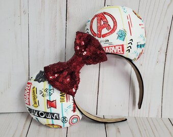 Avengers Inspired Mouse Ears, Disney Ears, Mickey Ears