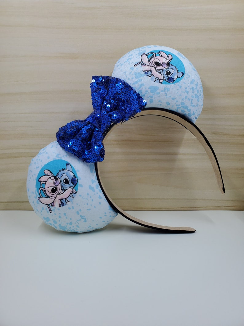 Stitch and Angel Cuddles Disney Ears Mouse Ears Mickey Ears Etsy