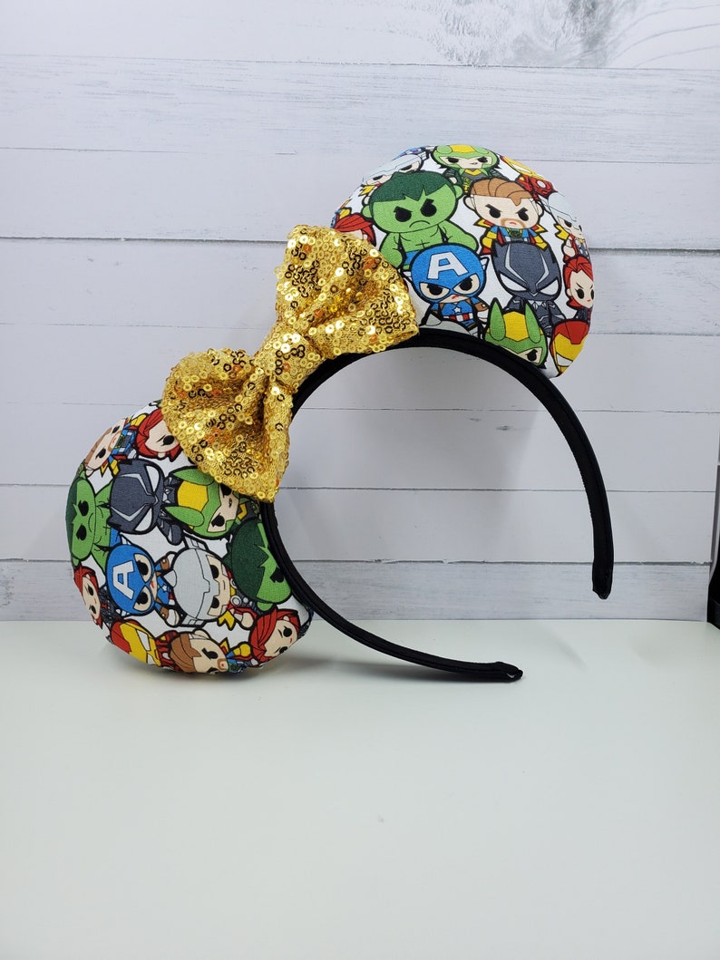 Chibi Avengers Inspired Mouse Ears Disney Ears Mickey Ears image 1