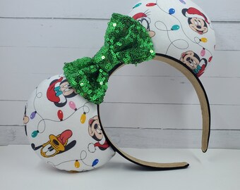 Mickey and Friends Christmas Inspired Mouse Ears, Mickey Ears, Disney Ears
