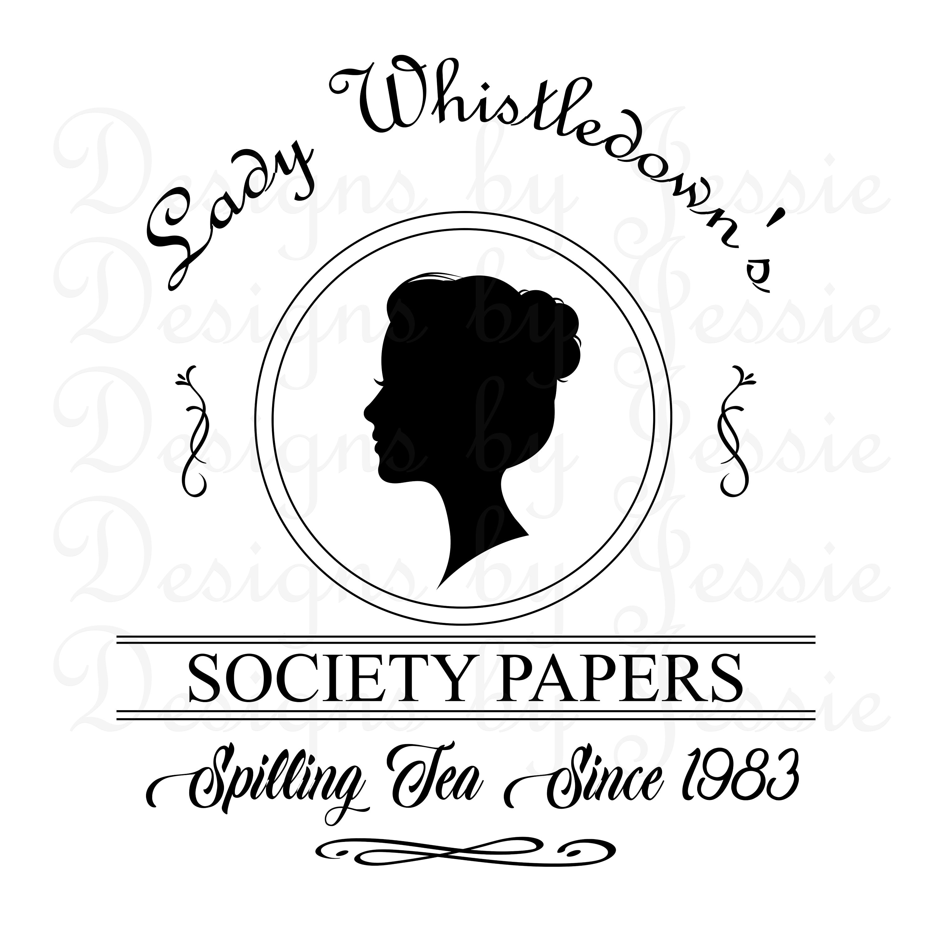 Two Pack Digital Designs Lady Whistledown Society Papers PNG Etsy India