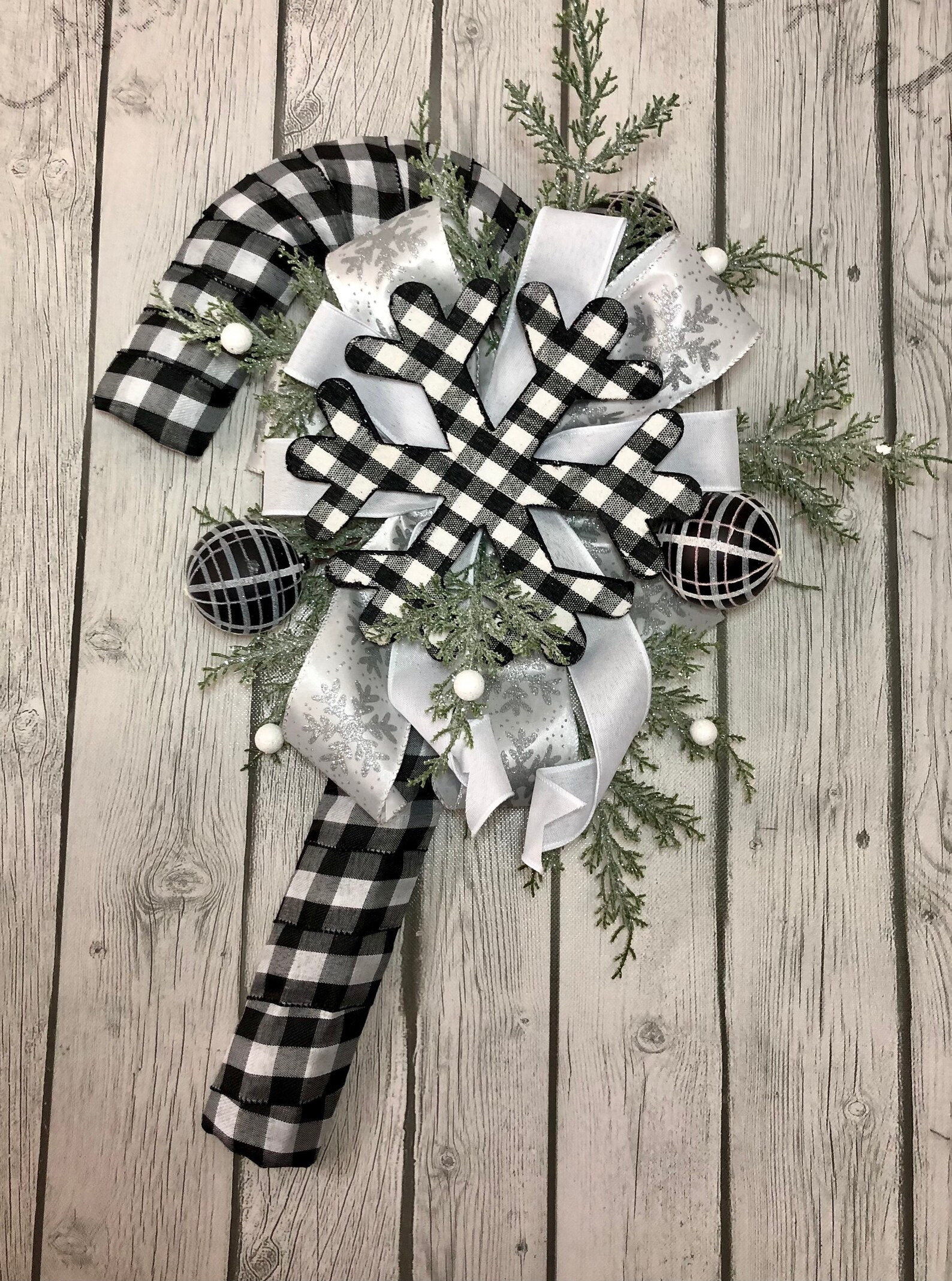 Candy Cane wall Decor Buffalo Plaid Decor Candy Cane Etsy