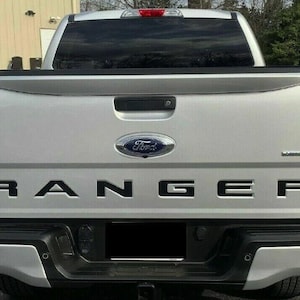 SVARTA dekaler Baklucka Bokstäver Vinylklistermärken för Ford Ranger 2019-2023 – Laserskurna bokstäver