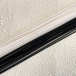 Mizuhiki Black+White colors, Paper strings, mizuhiki 2colors×15=30strings, japanese cord, rayon wrap