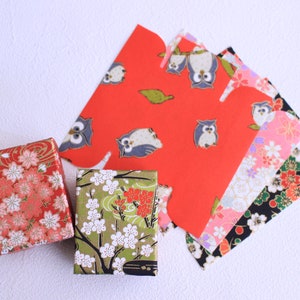Japanese paper kit  for small box, Washi paper, 1.8×2.3in 3 piece, Washi paper, Chiyogami, Origami , Yuzen paper, cartonage