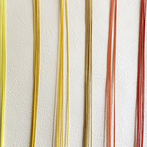 Mizuhiki Yellow and Orange colors, Paper strings 2, mizuhiki 6colors×5=30strings, japanese cord, rayon wrap