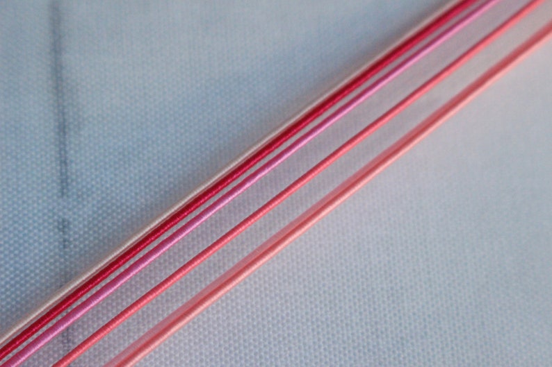 Mizuhiki Pink+purple colors, Paper strings, mizuhiki 9colors×5=45strings, japanese cord, rayon wrap image 4