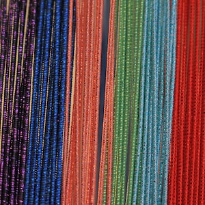 Mizuhiki Glitter colors, Paper strings, mizuhiki 6colors, japanese cord, rayon wrap, film wrap