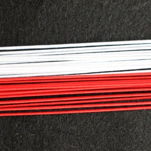 Colori rosso e bianco Mizuhiki, fili di carta, Mizuhiki 2 colori × 15 = 30 fili, corda giapponese, involucro di rayon