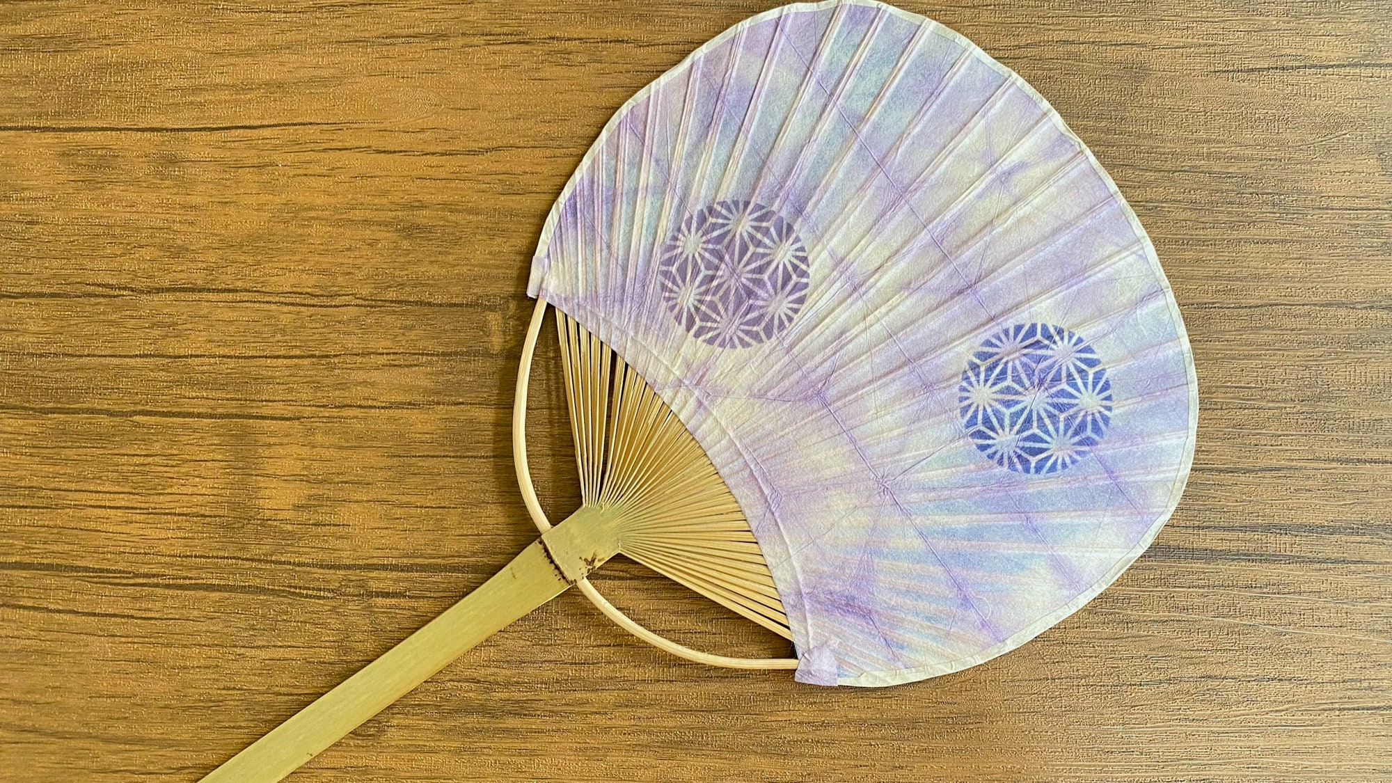 Paper Fan Japanese paper Fan geometric hempleaf pattern Etsy