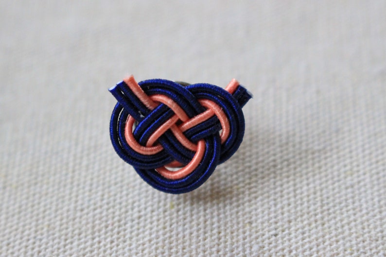 Lapel Pin woman,Wedding Boutonniere Gift Under 20,Groomsmen Lapel,Blue Awaji Pin Lapel Pin Men,Mizuhiki Knot Pin