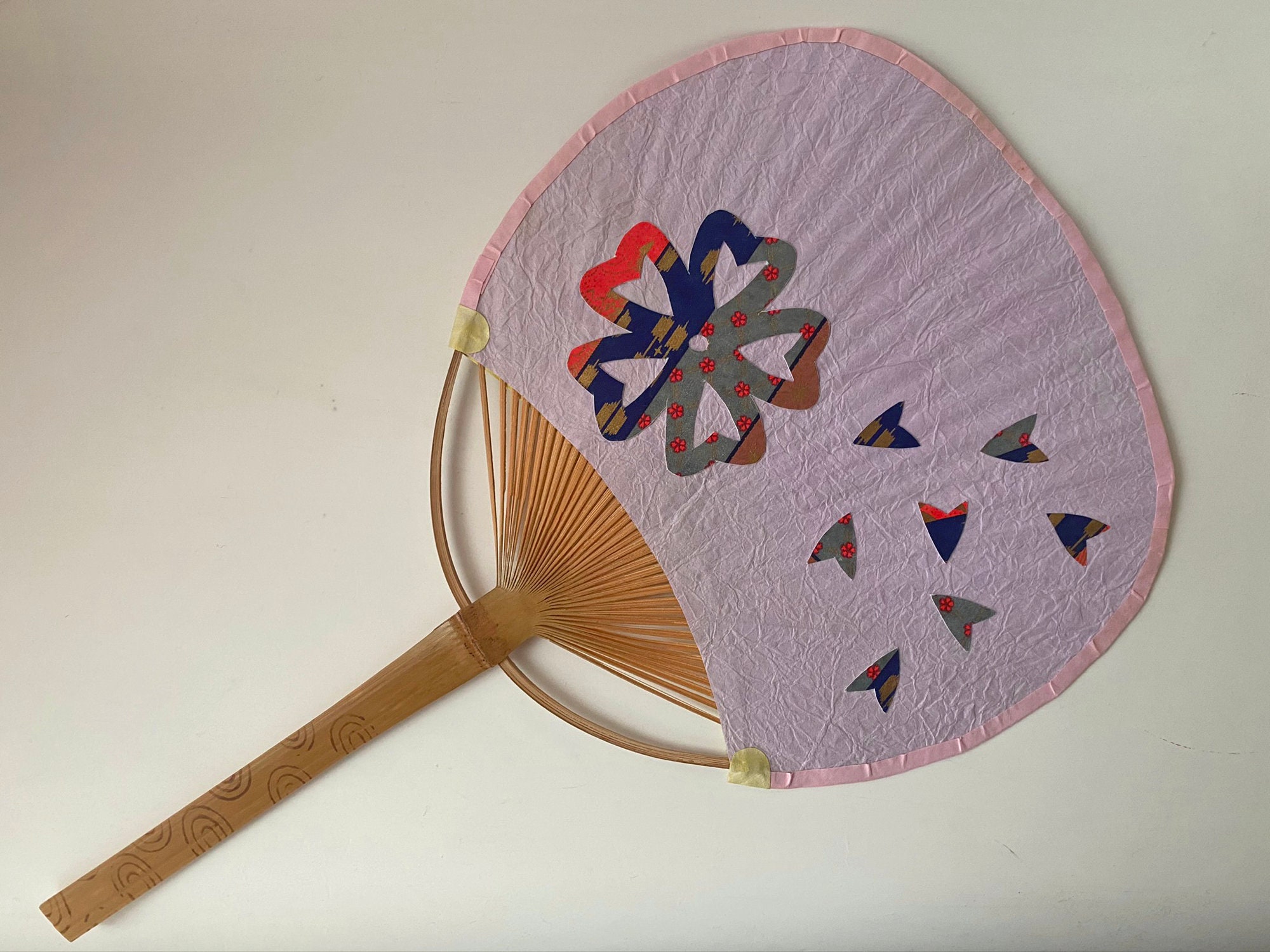 Ventilatore di carta, Ventilatore di carta giapponese, Ventilatori di fiori, Ventilatore di fiori di ciliegio, Ventilatore di carta Washi, Ventilatore