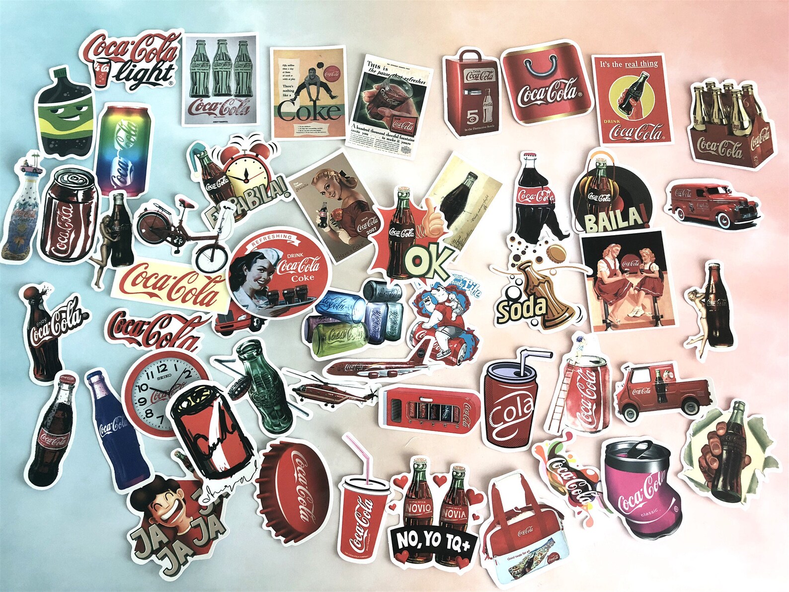 50 unids Coca Cola Drinking stickers pack pegatinas de Etsy