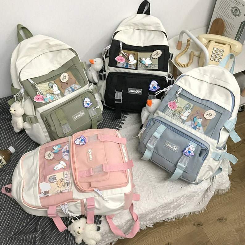 School Bag, Computer Backpack, Laptop backpack, Ita Bag Black, Cute Backpack, Everyday backpack, Nylon Backpack, Large Capacity Backpack 