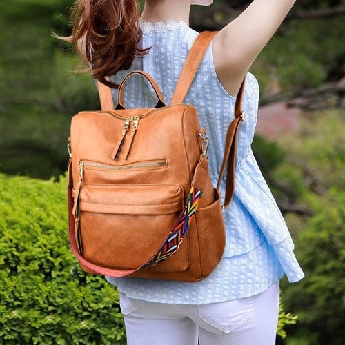Vegan Leather Backpack for Womenhandmade Purse Work Large - Etsy