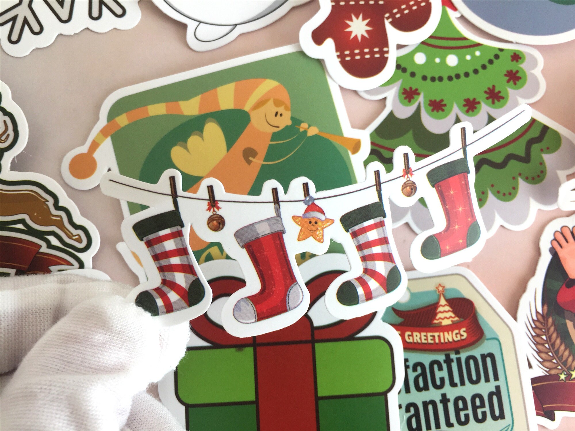 100Pcs Christmas Santa stickers packVinyl stickersLaptop Etsy