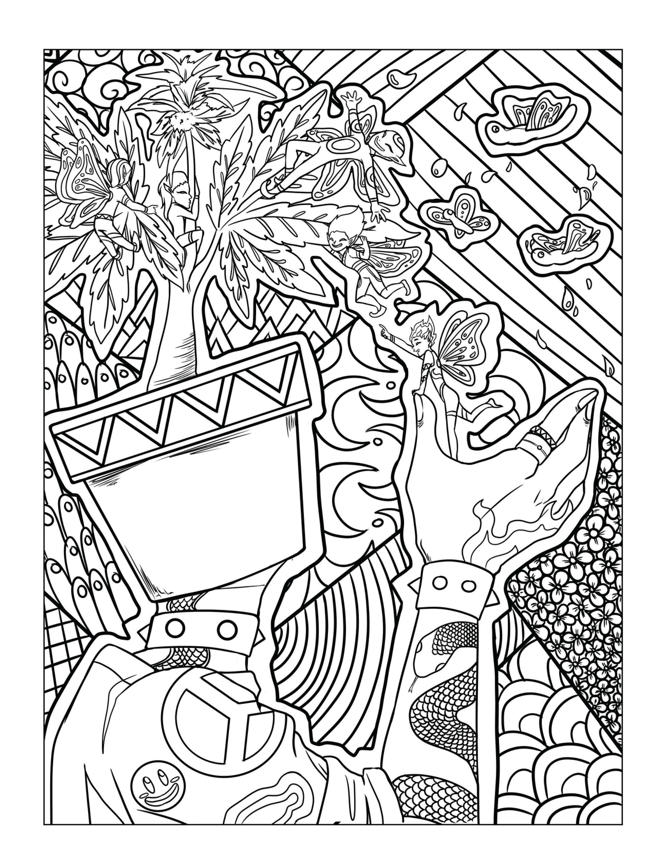 Stoner Coloring Book: Hippie Trippy Adult Coloring Book - Relax, Chill and  Relieve Stress a book by It's Simply Zen