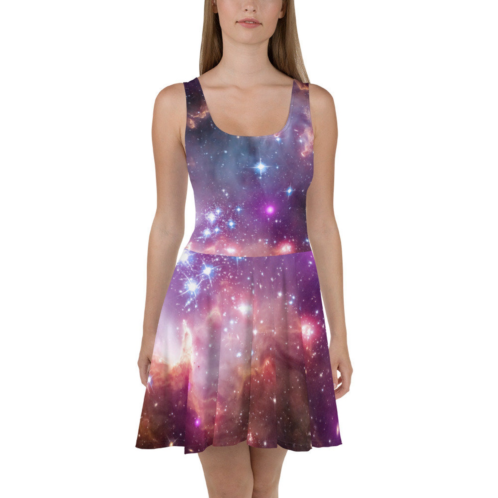 Science Dress Galaxy Dress Fit & Flare Astronomy Dress Etsy