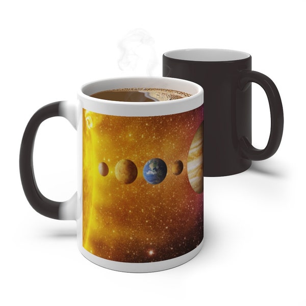 Color Changing Mug - Solar System, Heat sensitive 'Magic' Science Mug, Graduation Gift, Best Holiday Gift, Gifts for Kids, Space and Galaxy