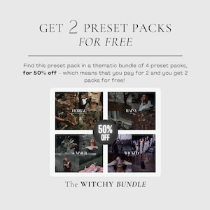 HERBAL APOTHECARY Lightroom Presets, 10 Mobile & Desktop Presets, Dark Cottagecore, Witchy Aesthetic, Natural Moody Witchcore Photo Filter image 3