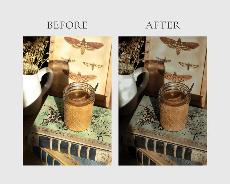 HERBAL APOTHECARY Lightroom Presets, 10 Mobile & Desktop Presets, Dark Cottagecore, Witchy Aesthetic, Natural Moody Witchcore Photo Filter image 6