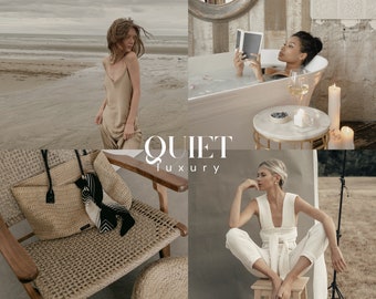 QUIET LUXURY Lightroom Presets, 10 Mobile & Desktop Presets, Old Money Aesthetic, Soft Beige, Neutral Cream, Natural Instagram Photo Filter