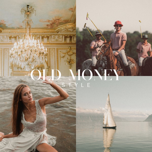 OLD MONEY STYLE Lightroom Presets, 10 Mobile & Desktop Presets, Luxury Retro Aesthetic, Fashion Editorial Inspired Look, Moody Photo Filter