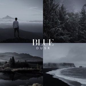 BLUE DUSK Lightroom Presets, 10 Mobile & Desktop Presets, Dark Moody Presets, Gothic, Landscape, Gloomy Cinematic Nature Photography Presets