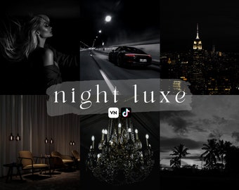 NIGHT LUXE Filter for TikTok Videos | Video Presets | VN Video Editor | Dark Moody Aesthetic | Minimal | Luxury Influencer | TikTok Preset