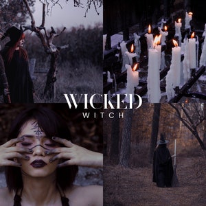 WICKED WITCH Lightroom Presets, 10 Mobile & Desktop Presets, Gloomy, Gothic, Halloween, Spooky, Scary, Mystical, Horror, Purple, Dark Moody