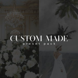CUSTOM MADE Lightroom Presets | Made to Order | 5 Presets | Mobile Presets | Desktop Presets | Personalized Preset Pack