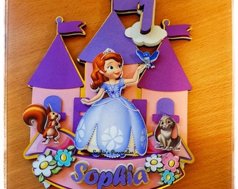 Sofia theme cake topper/ cake topper/ infant party ideas/ cake toppers/ princess cake topper