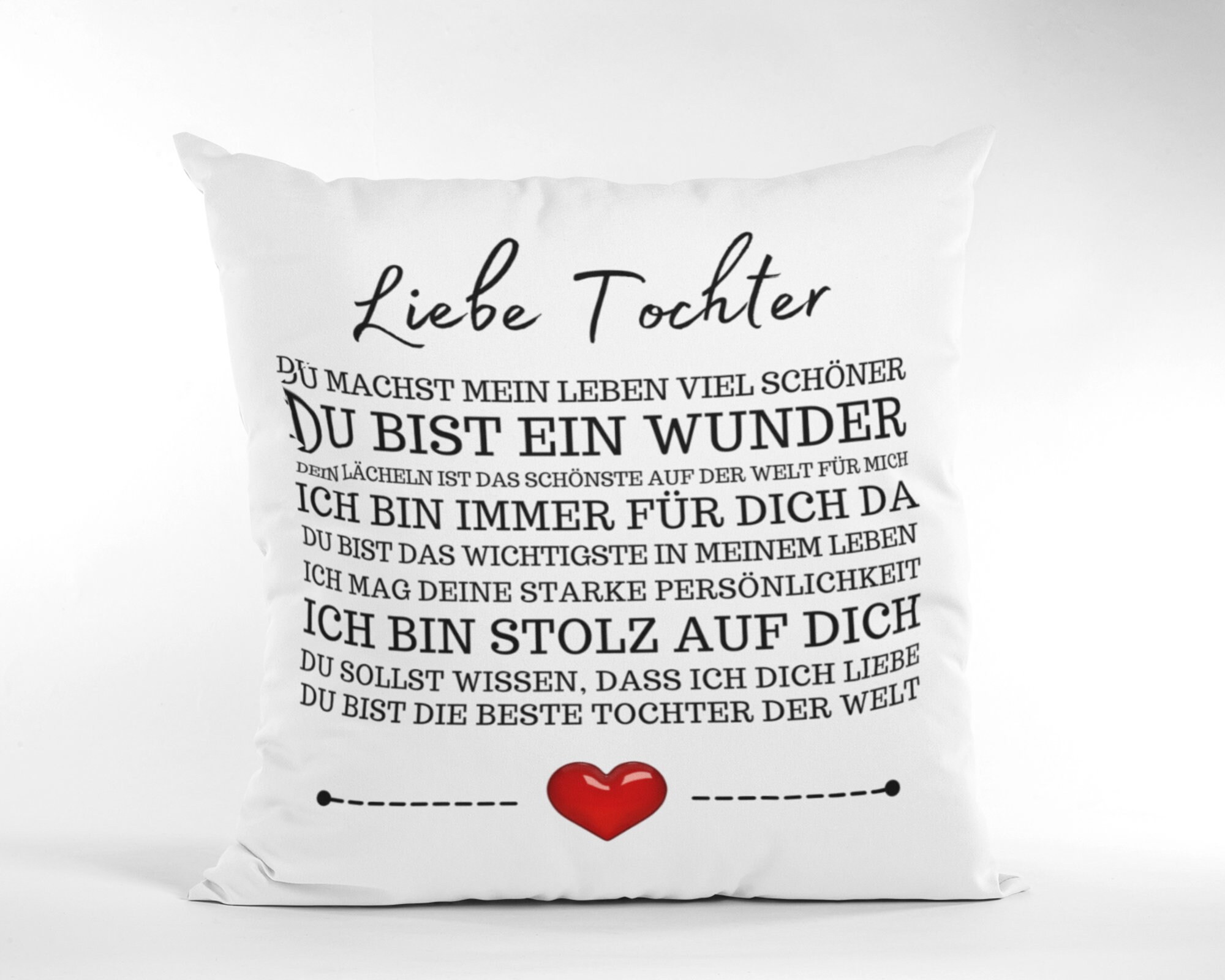 Kissen mit schönem Spruch Liebe Tochter Geburtstag Etsy.de