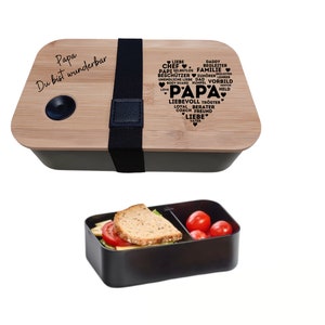 Brotdose, Lunchbox Papa Geschenk für Papa, Weihnachtsgeschenk Papa, Geburtstagsgeschenk Papa, Vatertagsgeschenk, Bentobox, Vesperbox Papa