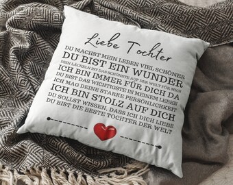 Geschenk für die Tochter Kissen Etsy.de